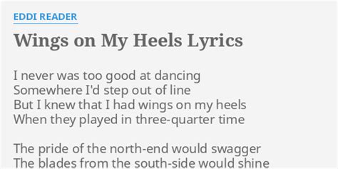 Wings On My Heels lyrics [Eddi Reader]