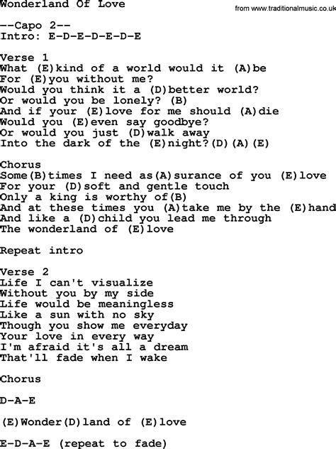 Wonderland of Love lyrics [George Strait]