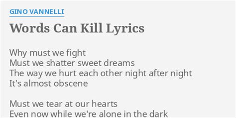 Words Can Kill lyrics [Gino Vannelli]