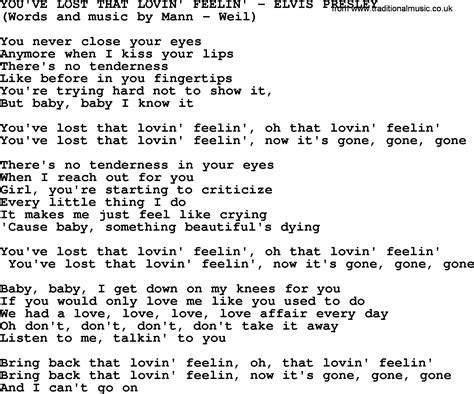 You’ve Lost That Loving Feeling lyrics [Richie Ray & Bobby Cruz]