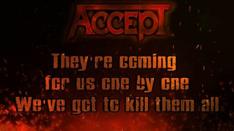 Zombie Apocalypse lyrics [Accept]